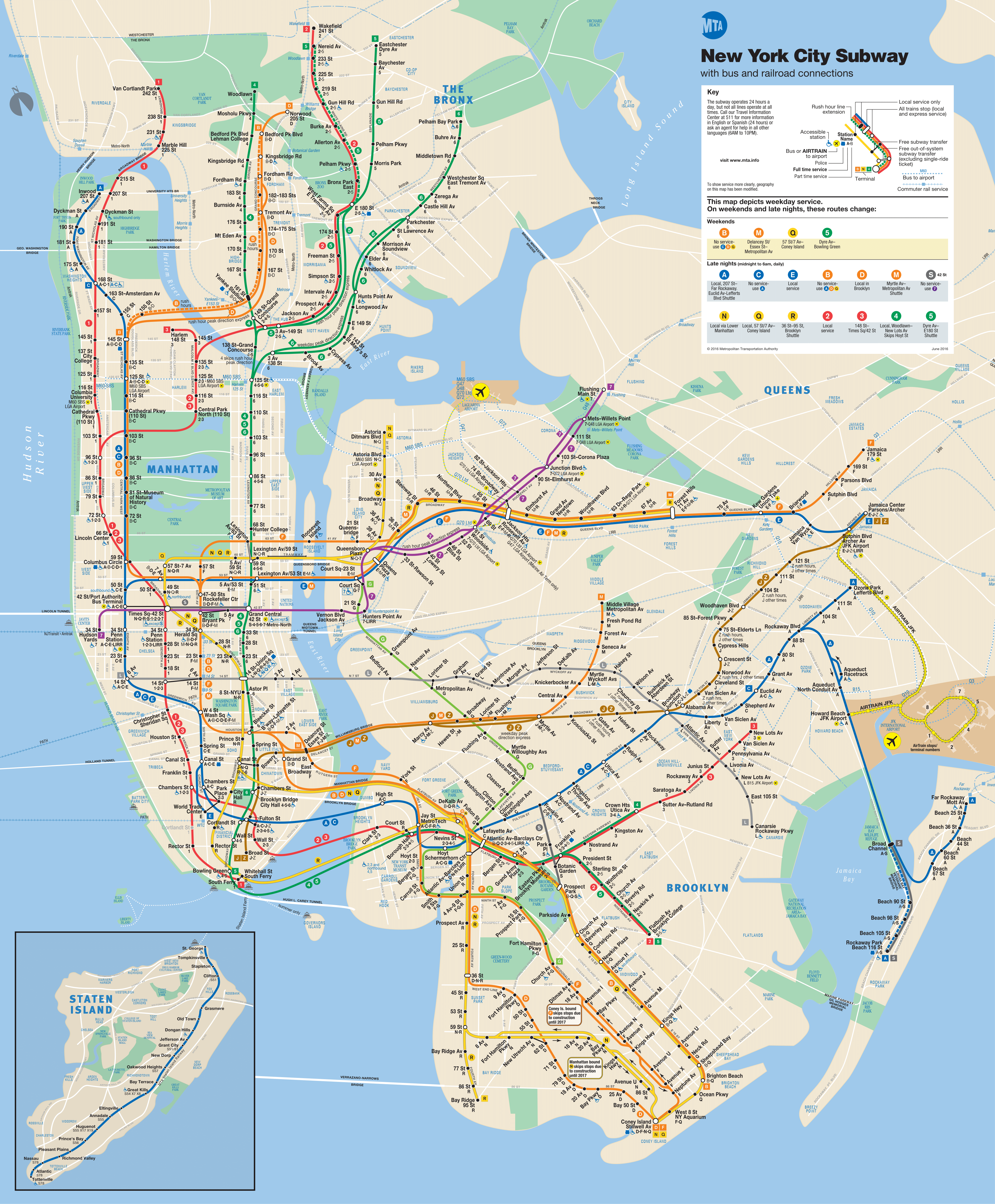 ニューヨーク 地下鉄 地図 - 生活雑貨